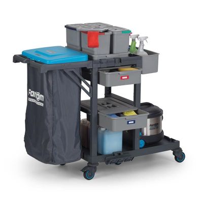 Fantom Procart 314 2 Çekmeceli Temizlik Arabası, Çöp Bölmeli - 3