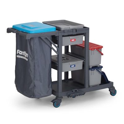 Fantom Procart 316 Aksesuar Takımlı Çekmeceli Temizlik Arabası, Çöp Bölmeli - 2