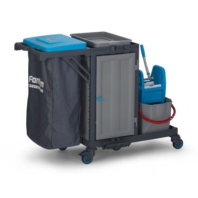 Fantom Procart 317 Pres Kovalı Çekmeceli Temizlik Arabası, Çöp Bölmeli - 2