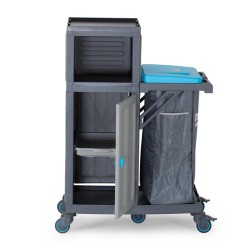 Fantom Procart 320 Cabinet Cleaning Trolley with Garbage Compartment - 3