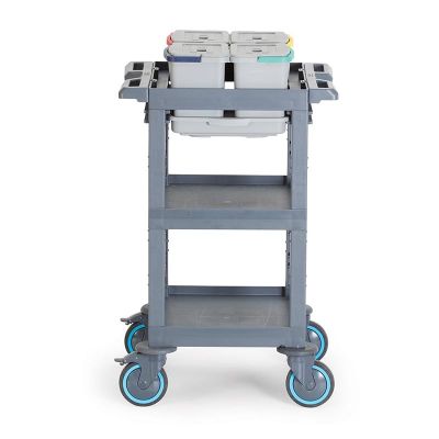 Fantom Procart 3200 3 Katlı Servis Arabası, 4 Adet Temizlik Kovalı - Fantom