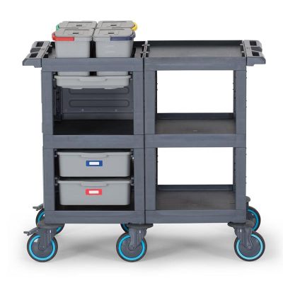 Fantom Procart 3201 3 Layers Service Trolley with 4 Cleaning Buckets - Fantom