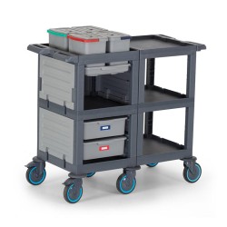 Fantom Procart 3201 3 Layers Service Trolley with 4 Cleaning Buckets - 3