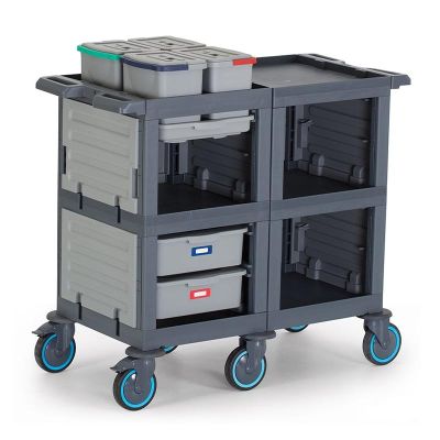 Fantom Procart 3202 3 Katlı Servis Arabası, 4 Adet Temizlik Kovalı - Fantom