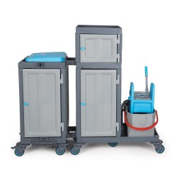 Fantom Procart 322SP Cabinet Press Bucket Cleaning Trolley with Drawers - 1