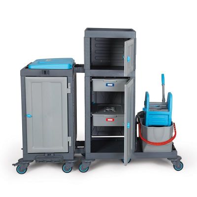 Fantom Procart 322SP Dolaplı Pres Kovalı Temizlik Arabası, Çekmeceli - Fantom