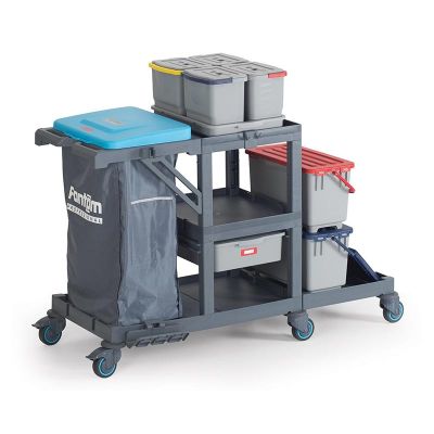 Fantom Procart 332 Kova Takımlı Temizlik Arabası, Çekmeceli - 2