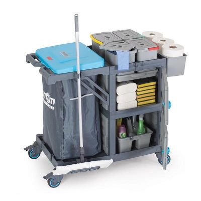 Fantom Procart 3332 Dolaplı Temizlik Arabası, Çöp Bölmeli - 4