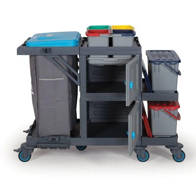 Fantom Procart 3334 Kova Takımlı Temizlik Arabası, Çöp Bölmeli - 1