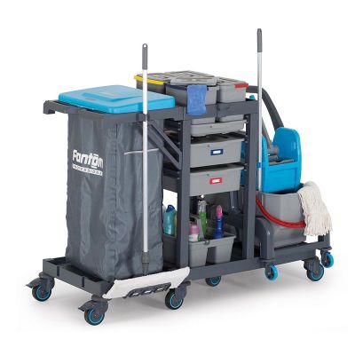 عربة تنظيف الأدراج Fantom Procart 3341 عربة تنظيف الأدراج مع دلو التنظيف - Fantom