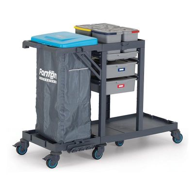 Fantom Procart 3341 Drawer Cleaning Trolley with Cleaning Bucket - Fantom