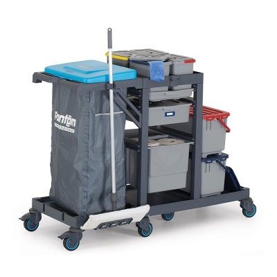 Fantom Procart 3342 Çekmeceli Temizlik Arabası, Kova Takımlı - 3