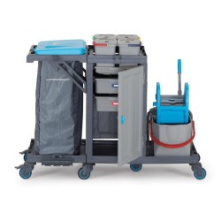 Fantom Procart 3345 Drawer Cleaning Trolley with Press Bucket - Fantom
