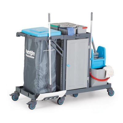 Fantom Procart 3345 Drawer Cleaning Trolley with Press Bucket - Fantom