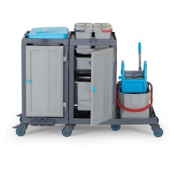 Fantom Procart 3348 Drawer Cleaning Trolley with Press Bucket - 1