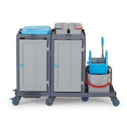 Fantom Procart 3348 Drawer Cleaning Trolley with Press Bucket - 2