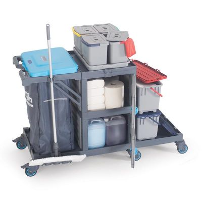 Fantom Procart 335 Тележка для уборки с набором ведер, отсек для мусора - Fantom