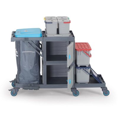 Fantom Procart 335 Тележка для уборки с набором ведер, отсек для мусора - Fantom