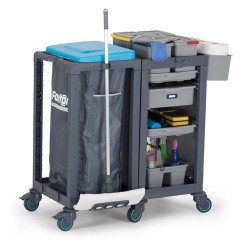 Fantom Procart 3350 Cleaning Trolley with Accessory Set, Garbage Compartment - 3