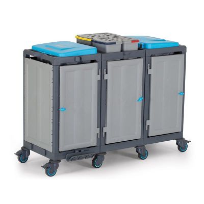 Fantom Procart 3352 3 Dolaplı Temizlik Arabası, Çöp Bölmeli - Fantom