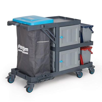Fantom Procart 336 Cleaning Trolley with Bucket Set, Garbage Compartment - Fantom