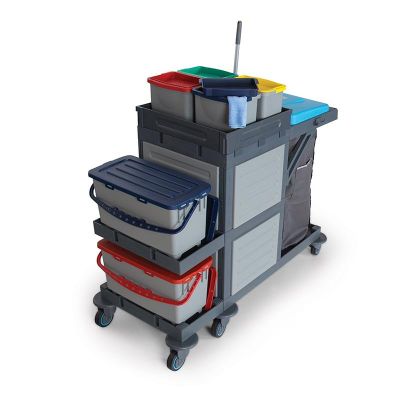 Fantom Procart 336 Kova Takımlı Temizlik Arabası, Çöp Bölmeli - Fantom