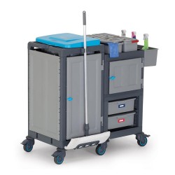 Fantom Procart 3362 Drawer Cleaning Trolley with Garbage Compartment - 3