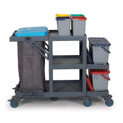 Fantom Procart 337 Kova Takımlı Temizlik Arabası, Çöp Bölmeli - 1