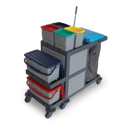 Fantom Procart 338 Тележка для уборки с набором ведер, отсек для мусора - 4