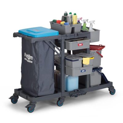 Fantom Procart 341 Çekmeceli Temizlik Arabası, Kova Takımlı - 3