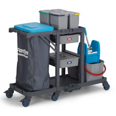 Fantom Procart 342 Pres Kovalı Temizlik Arabası, Çöp Bölmeli - 2