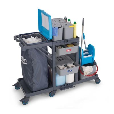 Fantom Procart 342 Pres Kovalı Temizlik Arabası, Çöp Bölmeli - 3