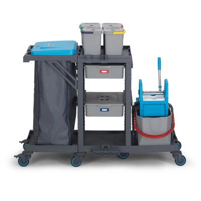 عربة تنظيف دلو الضغط Fantom Procart 342 مع حجرة القمامة - Fantom