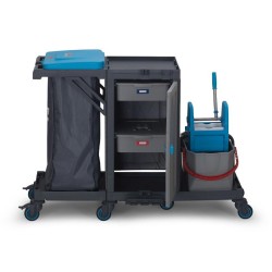 Fantom Procart 343 Press Bucket Cleaning Trolley with Garbage Compartment - Fantom