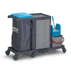 Fantom Procart 343 Press Bucket Cleaning Trolley with Garbage Compartment - Fantom (1)