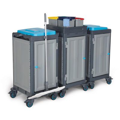 Fantom Procart 354SP Cleaning Trolley with 3 Cabinets, Accessory Set - Fantom