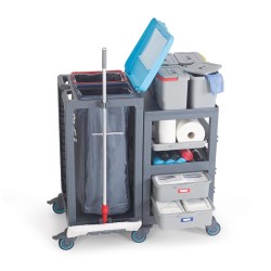 Fantom Procart 360 Drawer Cleaning Trolley with Garbage Compartment - 3
