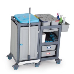 Fantom Procart 3661 Drawer Cleaning Bucket Cleaning Trolley with Garbage Compartment - 3