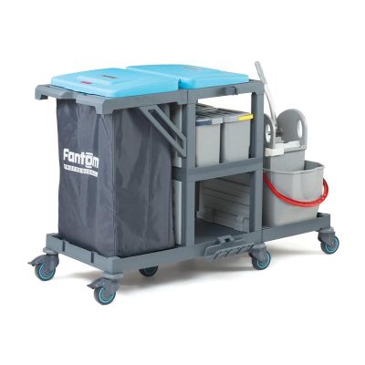 Fantom Procart 371 Temizlik ve Pres Kovalı Temizlik Arabası, Çöp Bölmeli - Fantom