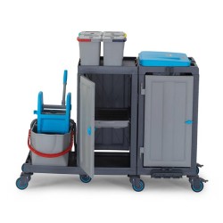 Fantom Procart 381 Cleaning Trolley with Cabinet and Bucket Set - Fantom (1)