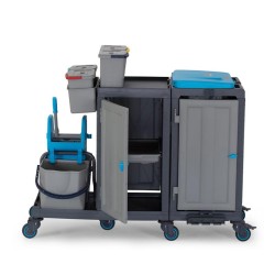 Fantom Procart 382 Cleaning Trolley with Cabinet and Bucket Set - Fantom (1)
