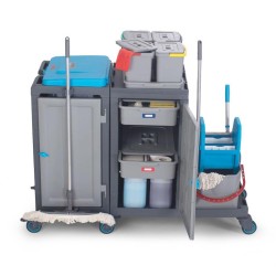 Fantom Procart 385 Cabinet Cleaning Trolley with Press Bucket - 4