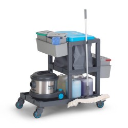 Fantom Procart 390 Cleaning Trolley with Garbage Compartment - 4