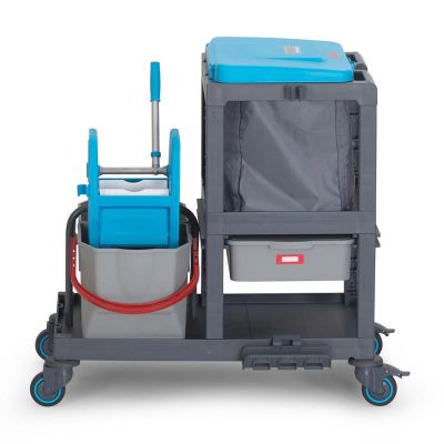Fantom Procart 391 Press Bucket Cleaning Trolley with Garbage Compartment - Fantom