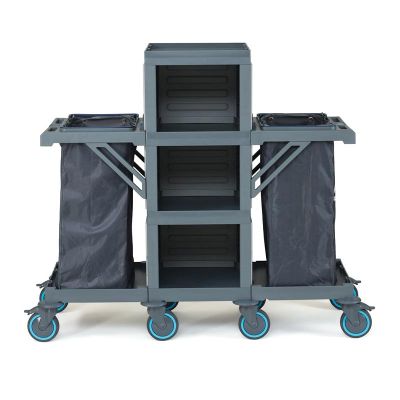 عربة أرضية Fantom Procart 401 مزودة بحجرتين للقمامة - Fantom