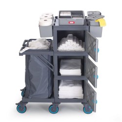 عربة أرضية Fantom Procart 402 مزودة بخزانة، حجرة قمامة - 4