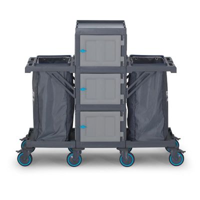 Fantom Procart 405 Floor Trolley with Drawers, 2 Garbage Compartments - Fantom