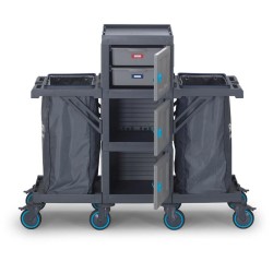 Fantom Procart 405 Floor Trolley with Drawers, 2 Garbage Compartments - Fantom (1)