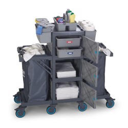 Fantom Procart 405 Floor Trolley with Drawers, 2 Garbage Compartments - 4