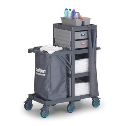 Fantom Procart 408 Tarpaulin Drawer Floor Trolley with Garbage Compartment - 3